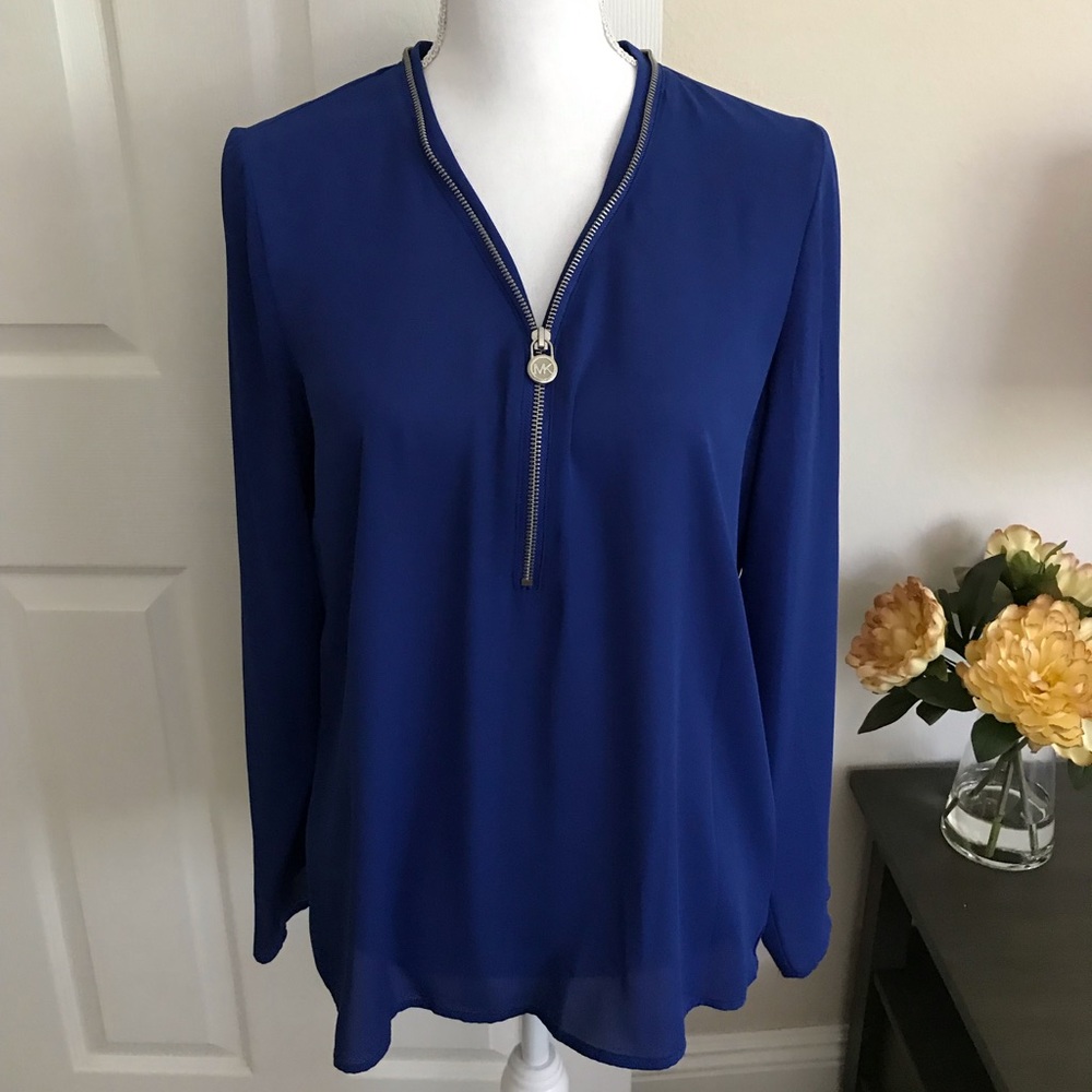 MICHAEL Michael Kors Zipper Blouse Top
